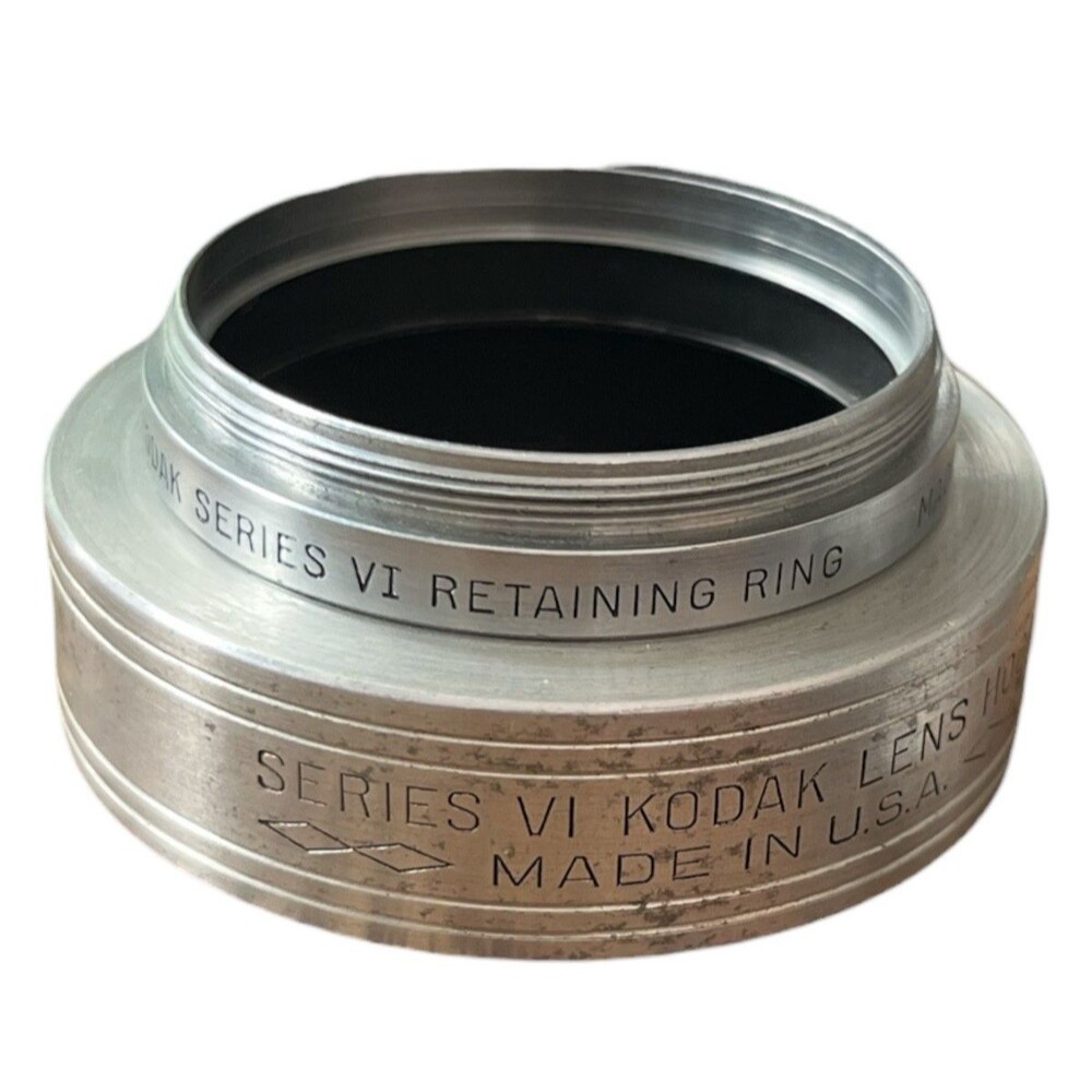 Kodak Series VI Lens Hood with Retaining Ring Threaded Made in USA 1 Piece